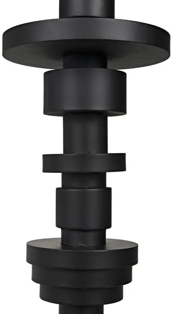 Noir Wilton Floor Lamp With Shade, Black Steel