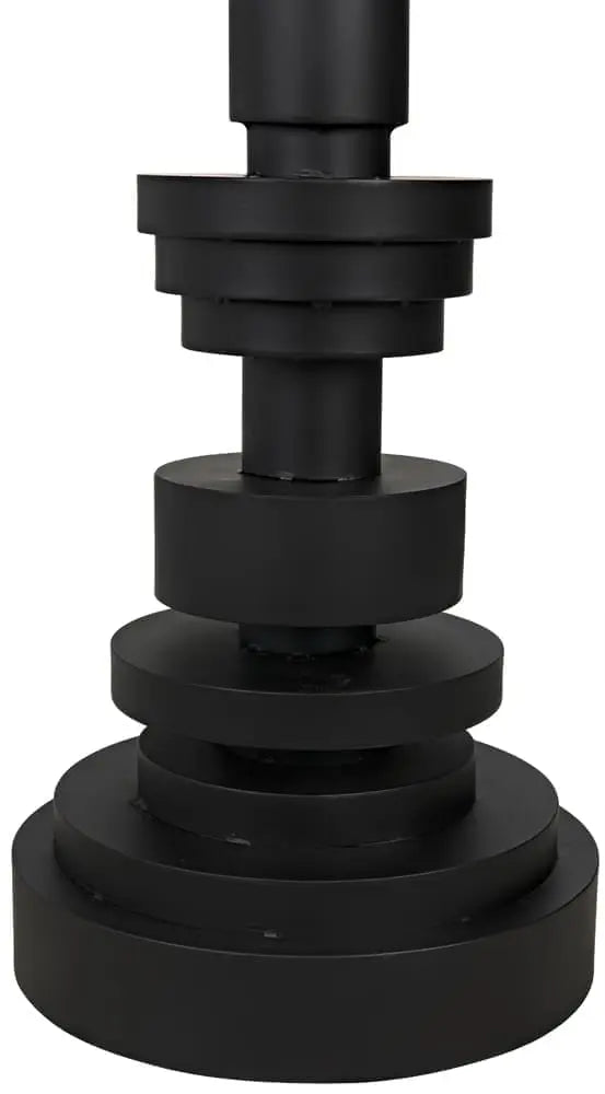 Noir Wilton Floor Lamp With Shade, Black Steel