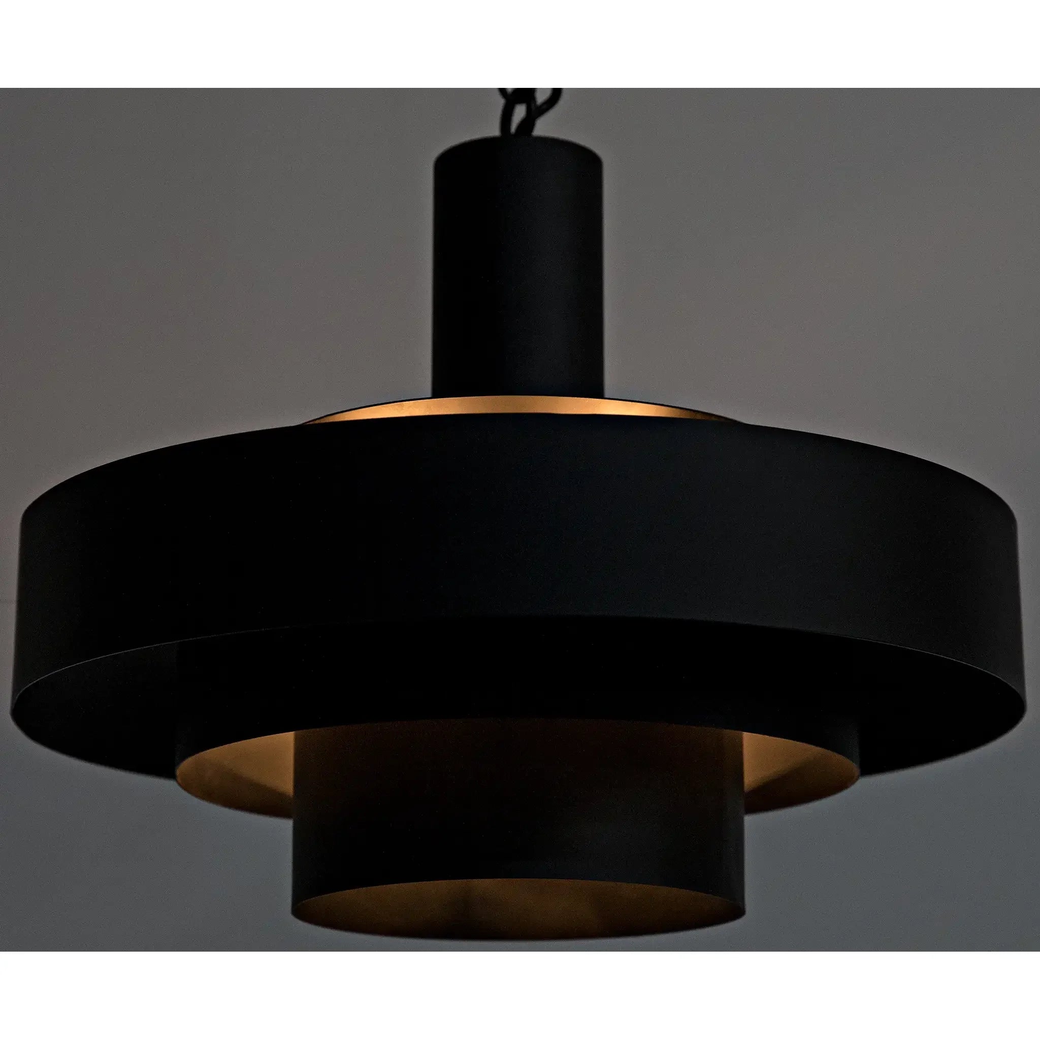 Noir Parlor Pendant, Black Steel