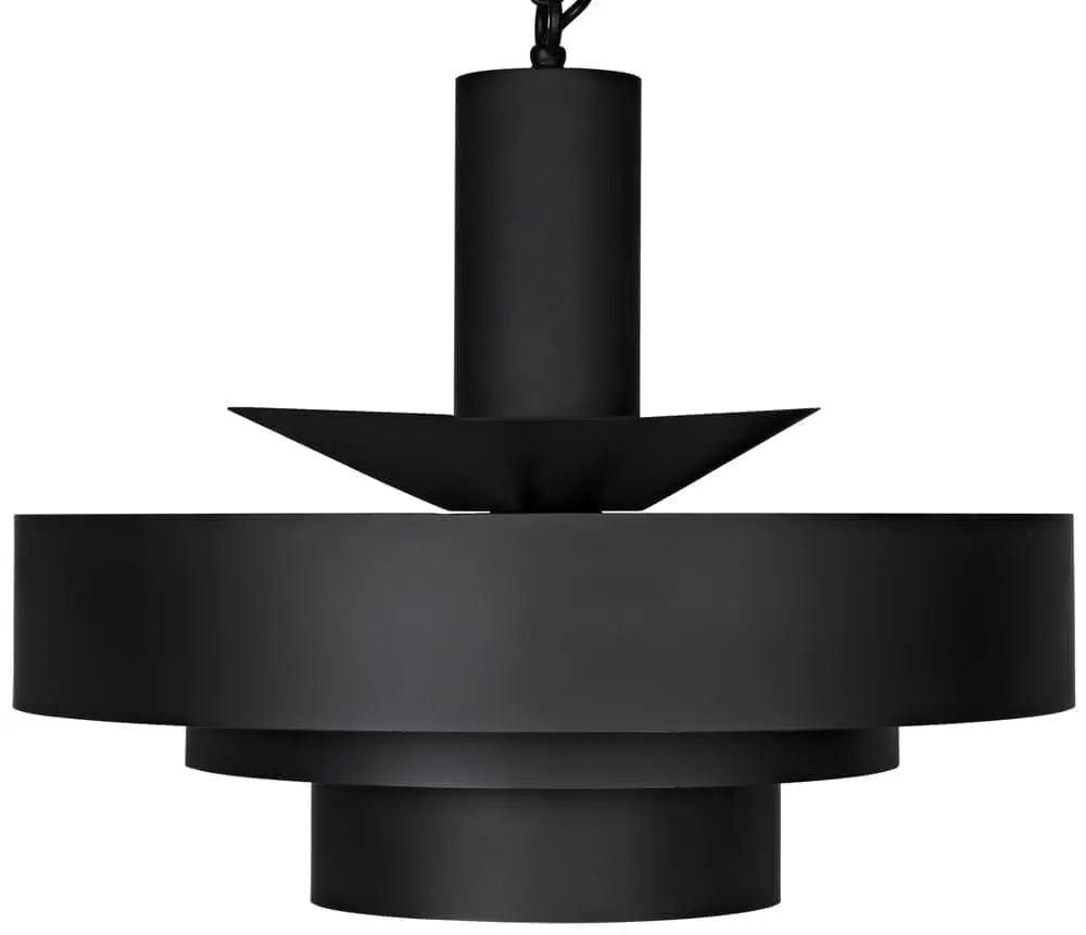 Noir Parlor Pendant, Black Steel