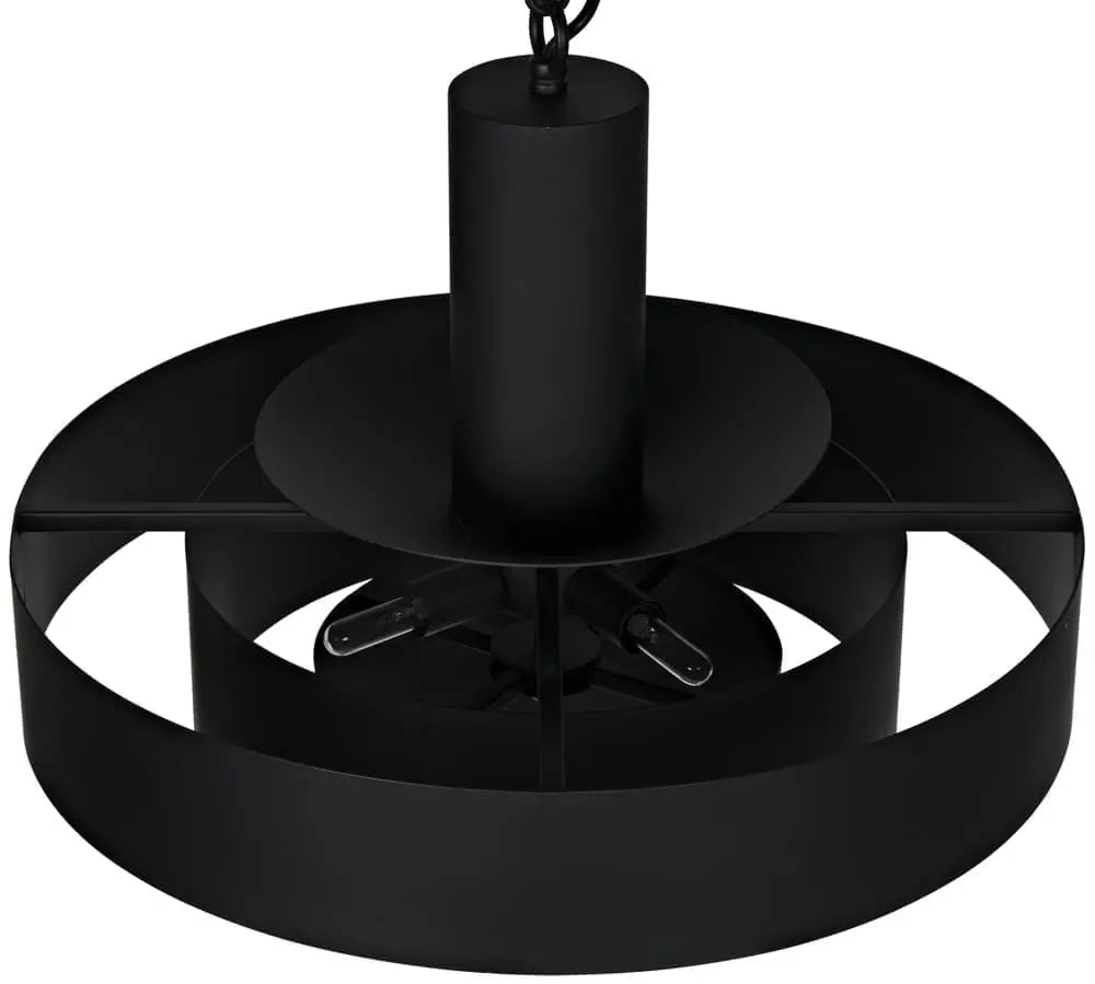 Noir Parlor Pendant, Black Steel