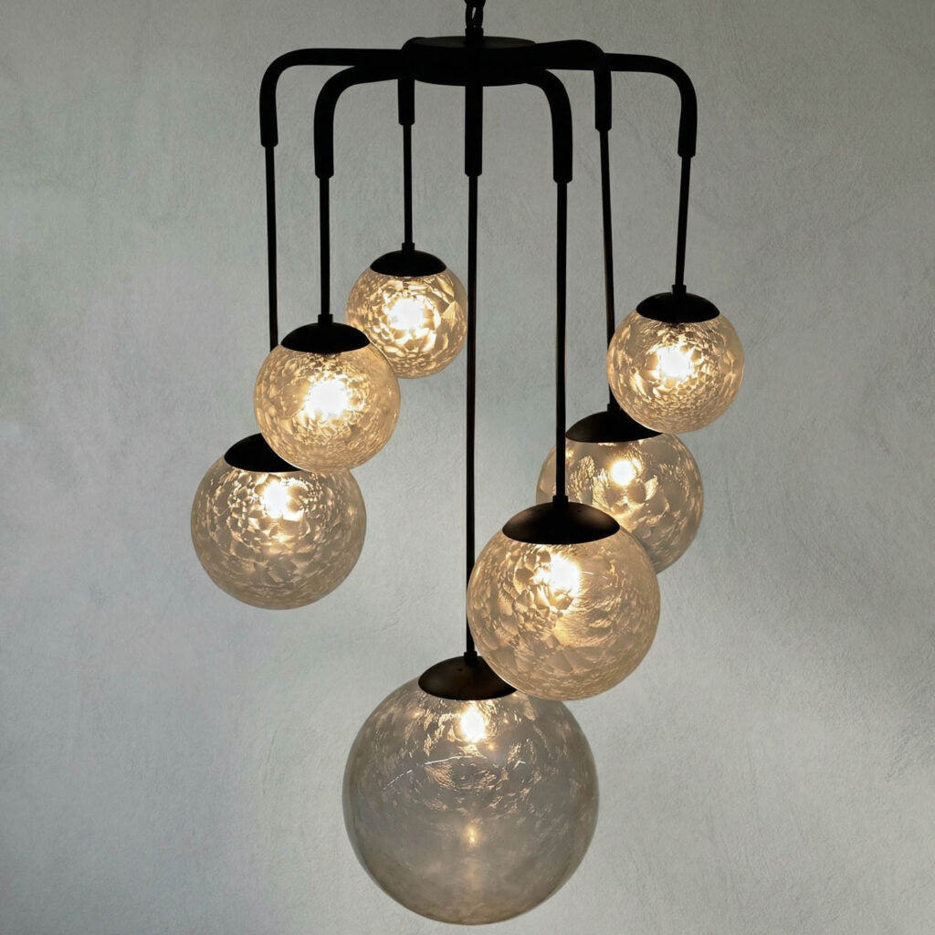Noir Artemis Chandelier, Steel With Black Finish