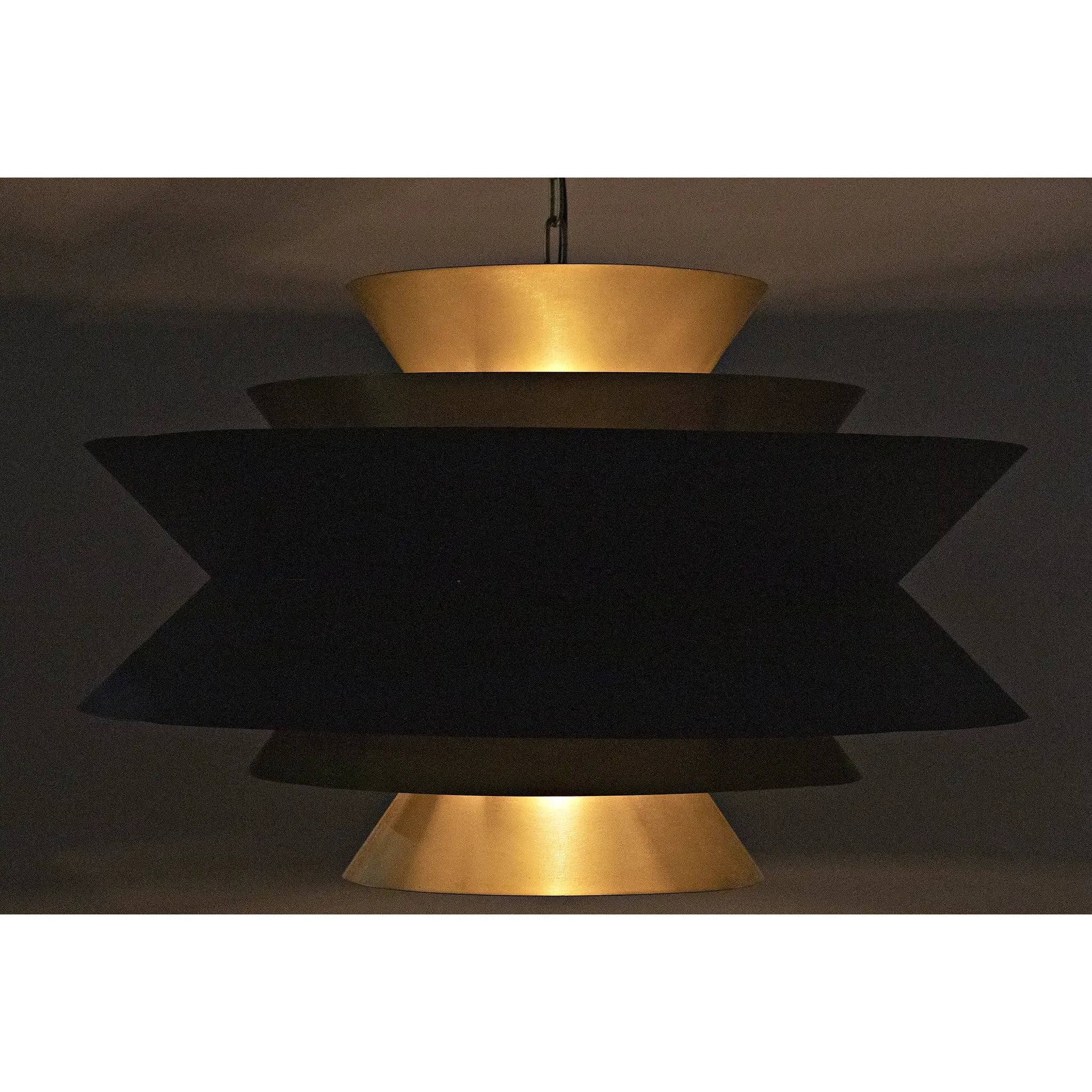 Noir Arion Pendant, Steel With Brass Finish