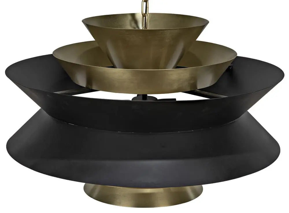 Noir Arion Pendant, Steel With Brass Finish