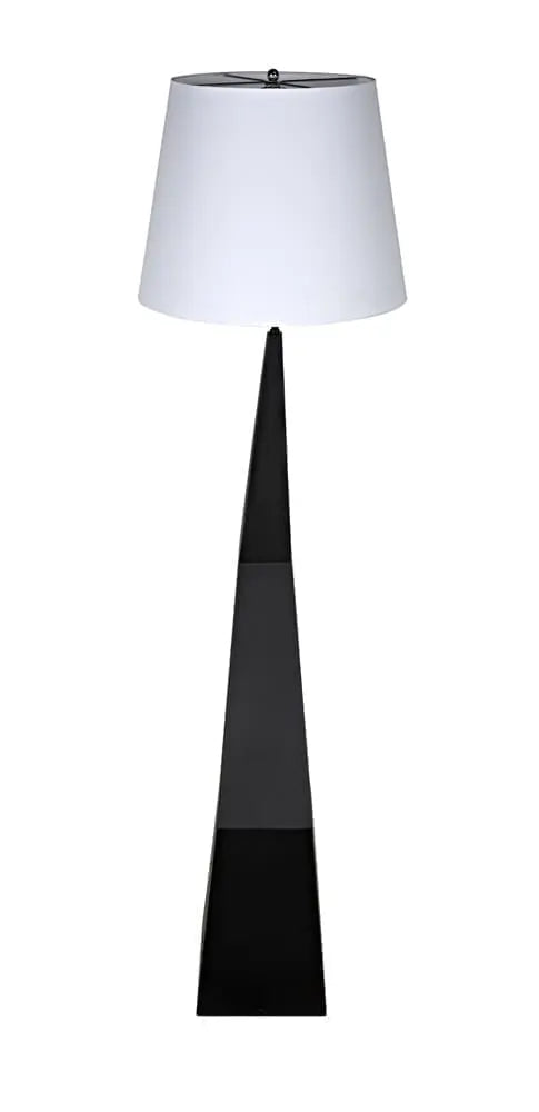 Noir Rhombus Floor Lamp With Shade, Black Metal