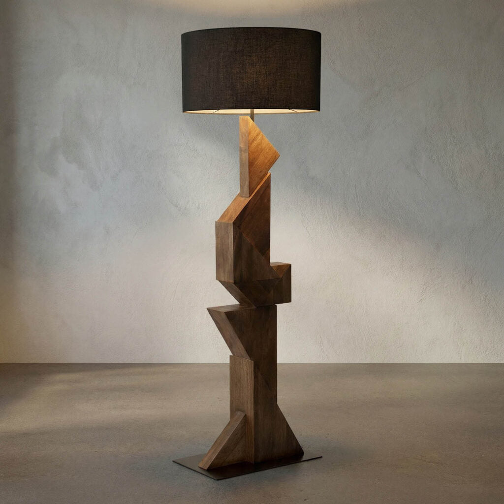 Noir Enigma I Floor Lamp With Shade