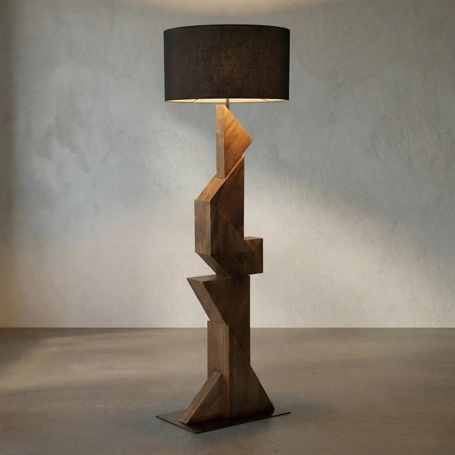 Noir Enigma I Floor Lamp With Shade