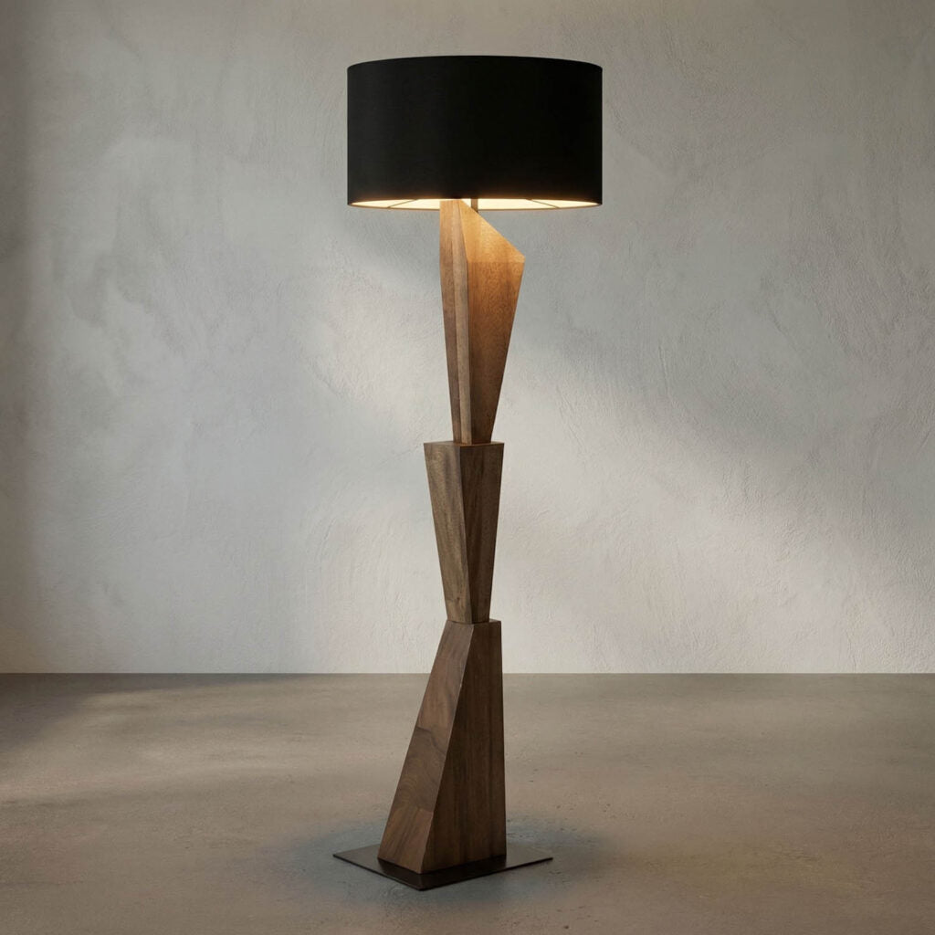 Noir Enigma Ii Floor Lamp With Shade
