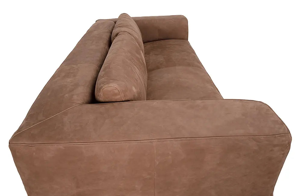 Noir Plato Sofa, Orris Brown Leather