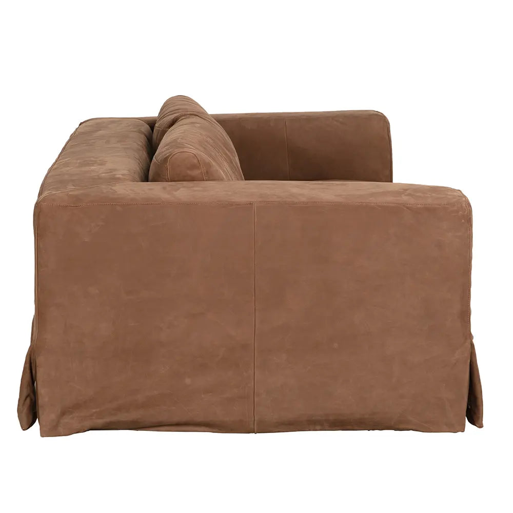 Noir Plato Sofa, Orris Brown Leather