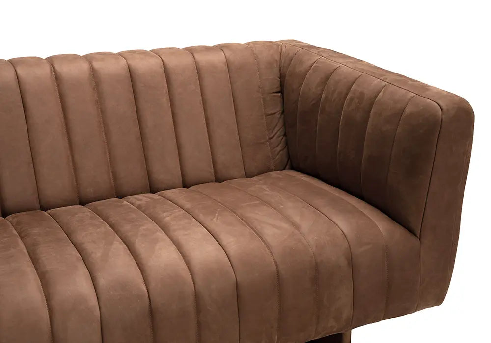 Noir Khann Sofa, Orris Brown Leather