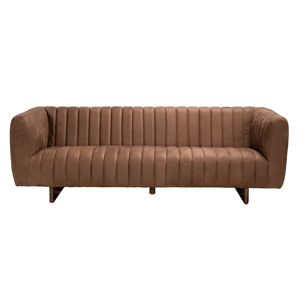 Noir Khann Sofa, Orris Brown Leather