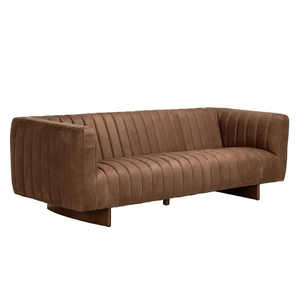 Noir Khann Sofa, Orris Brown Leather
