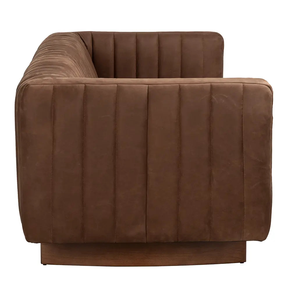 Noir Khann Sofa, Orris Brown Leather