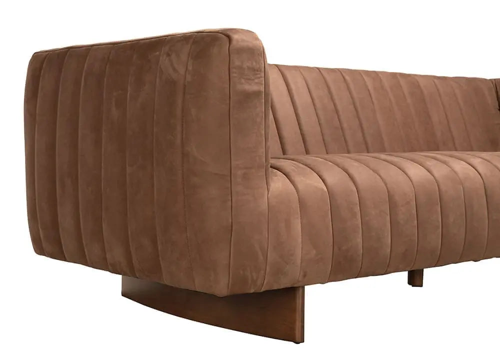 Noir Khann Sofa, Orris Brown Leather