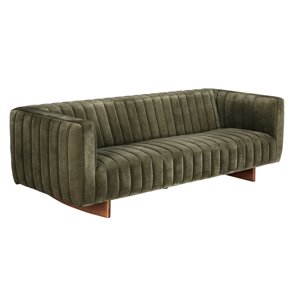 Noir Khann Sofa, Green Performance Velvet