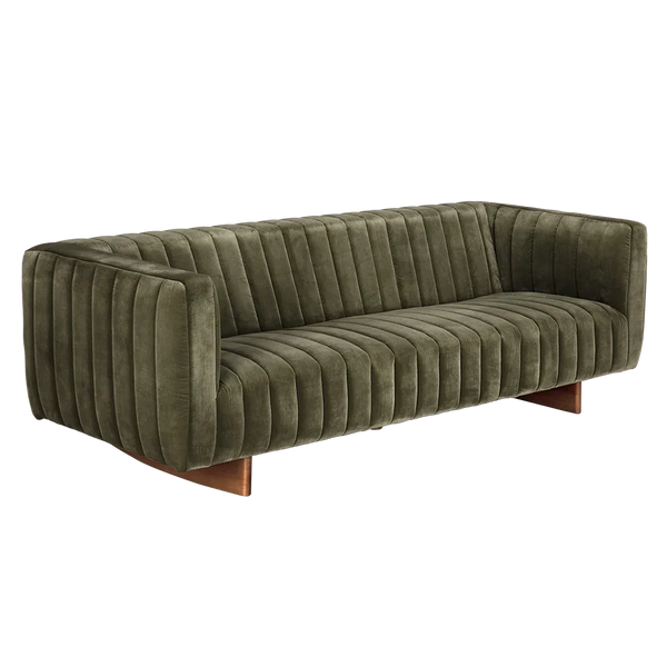 Noir Khann Sofa, Green Performance Velvet