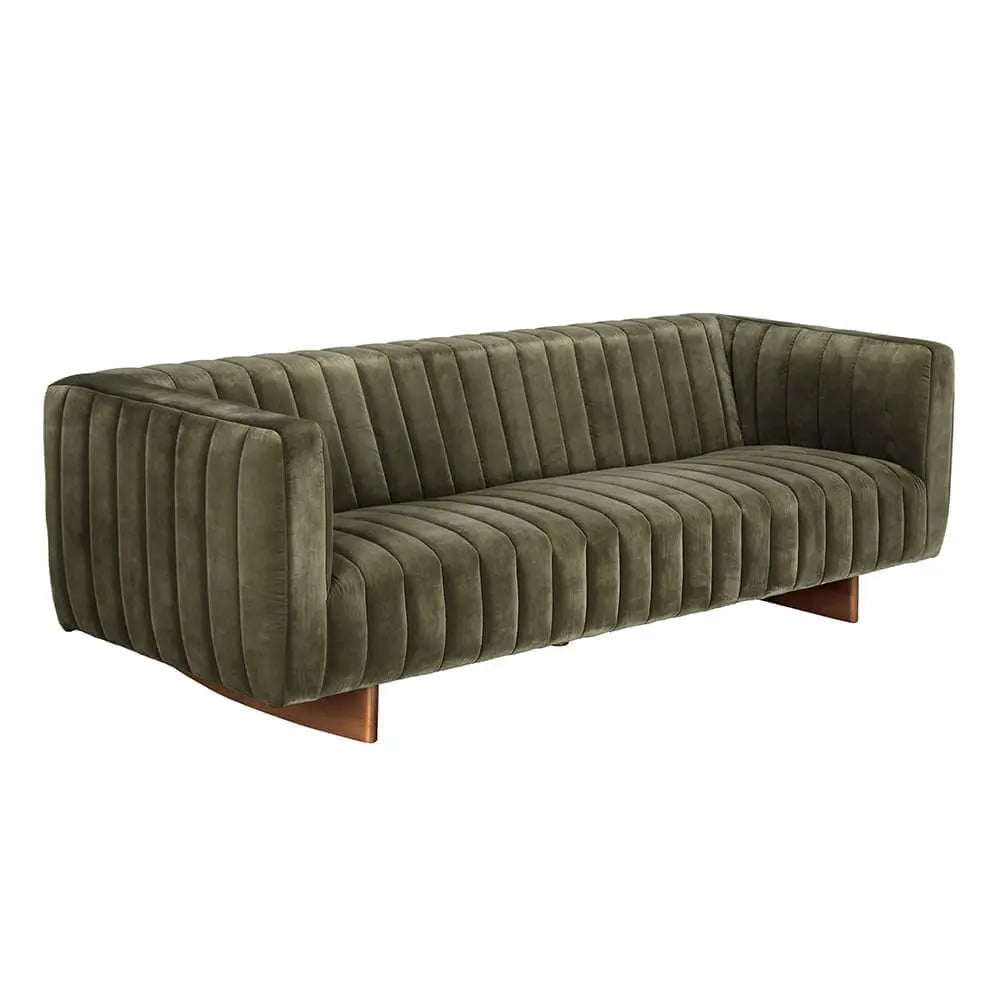 Noir Khann Sofa, Green Performance Velvet