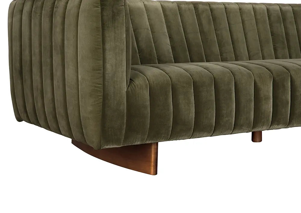 Noir Khann Sofa, Green Performance Velvet