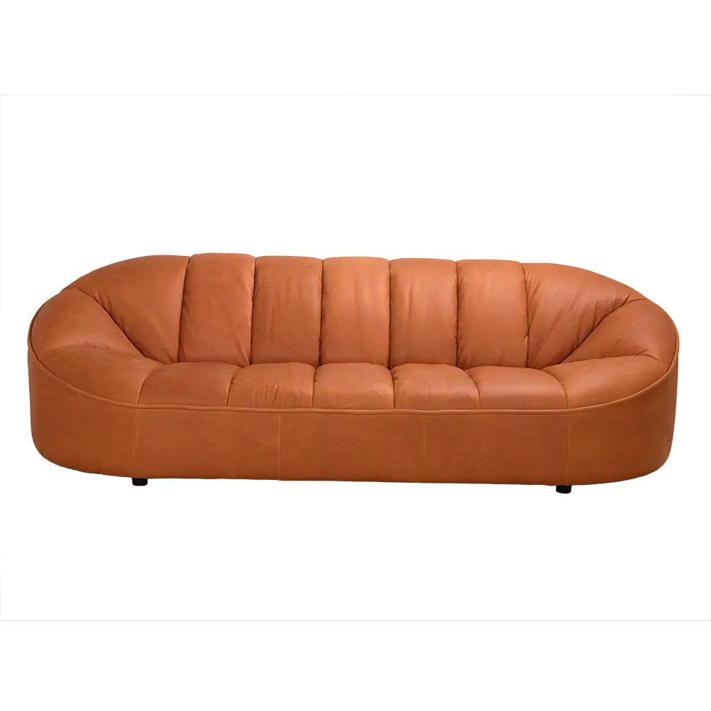 Noir Amadeus Sofa, Roman Red Leather