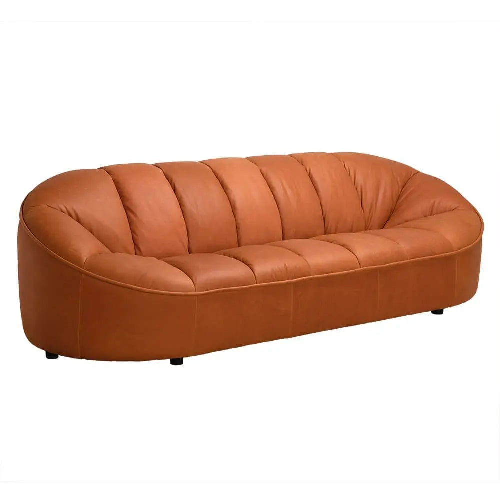 Noir Amadeus Sofa, Roman Red Leather