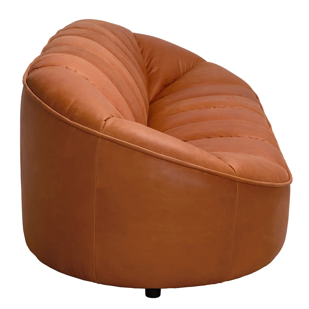 Noir Amadeus Sofa, Roman Red Leather