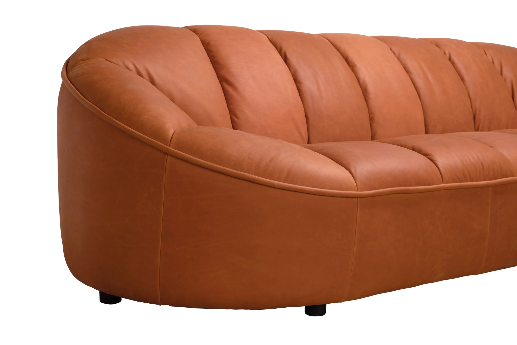 Noir Amadeus Sofa, Roman Red Leather