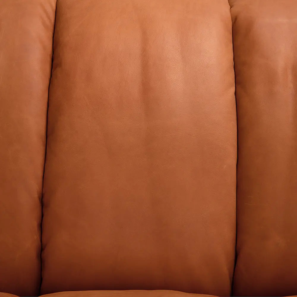 Noir Amadeus Sofa, Roman Red Leather