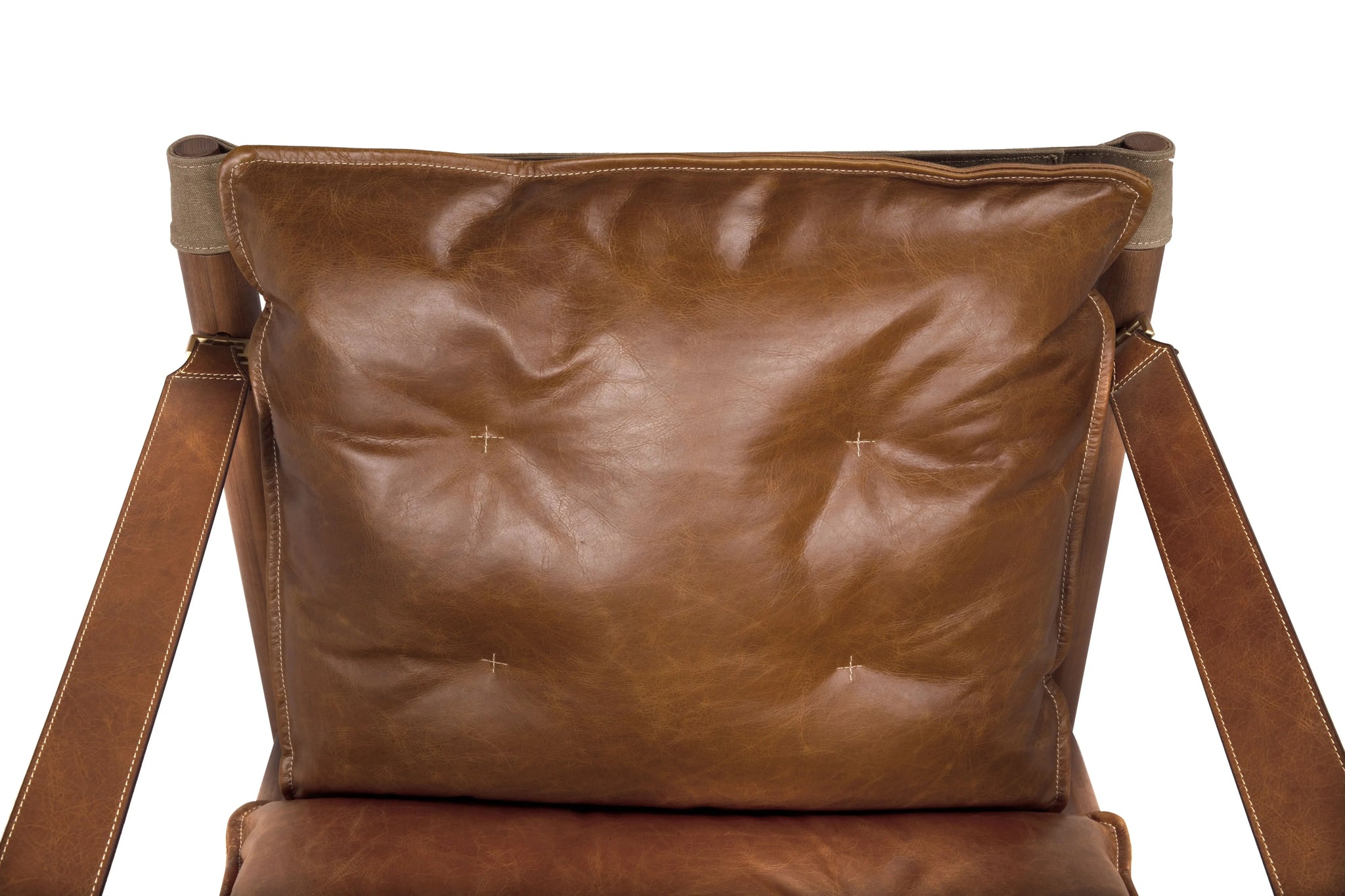 Noir Luther Chair, Cuba Brown Leather W/Canvas