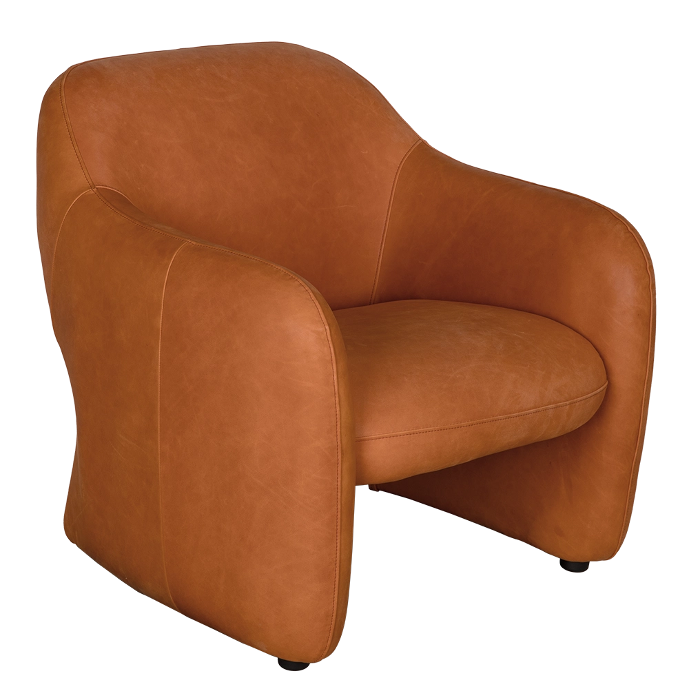 Noir Marx Chair, Roman Red Leather