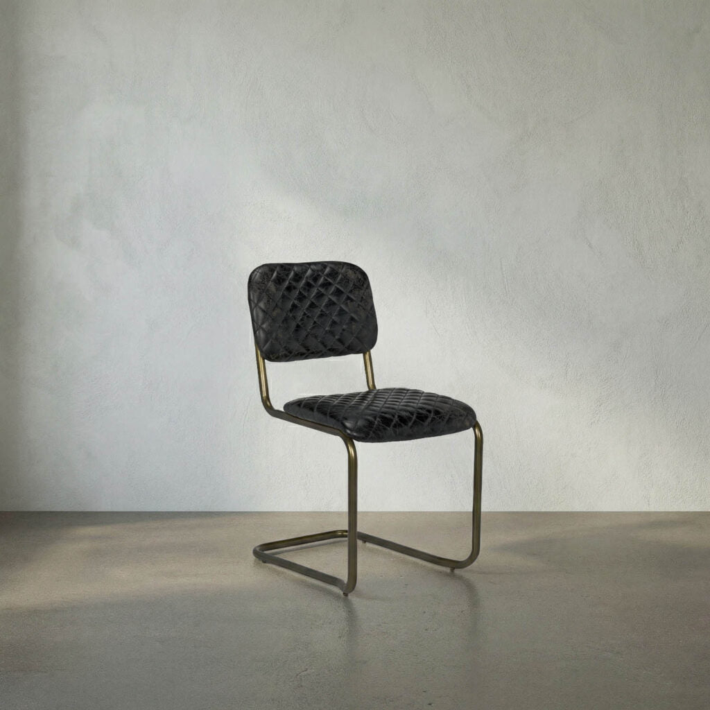 Noir 0037 Dining Chair, Steel And Leather