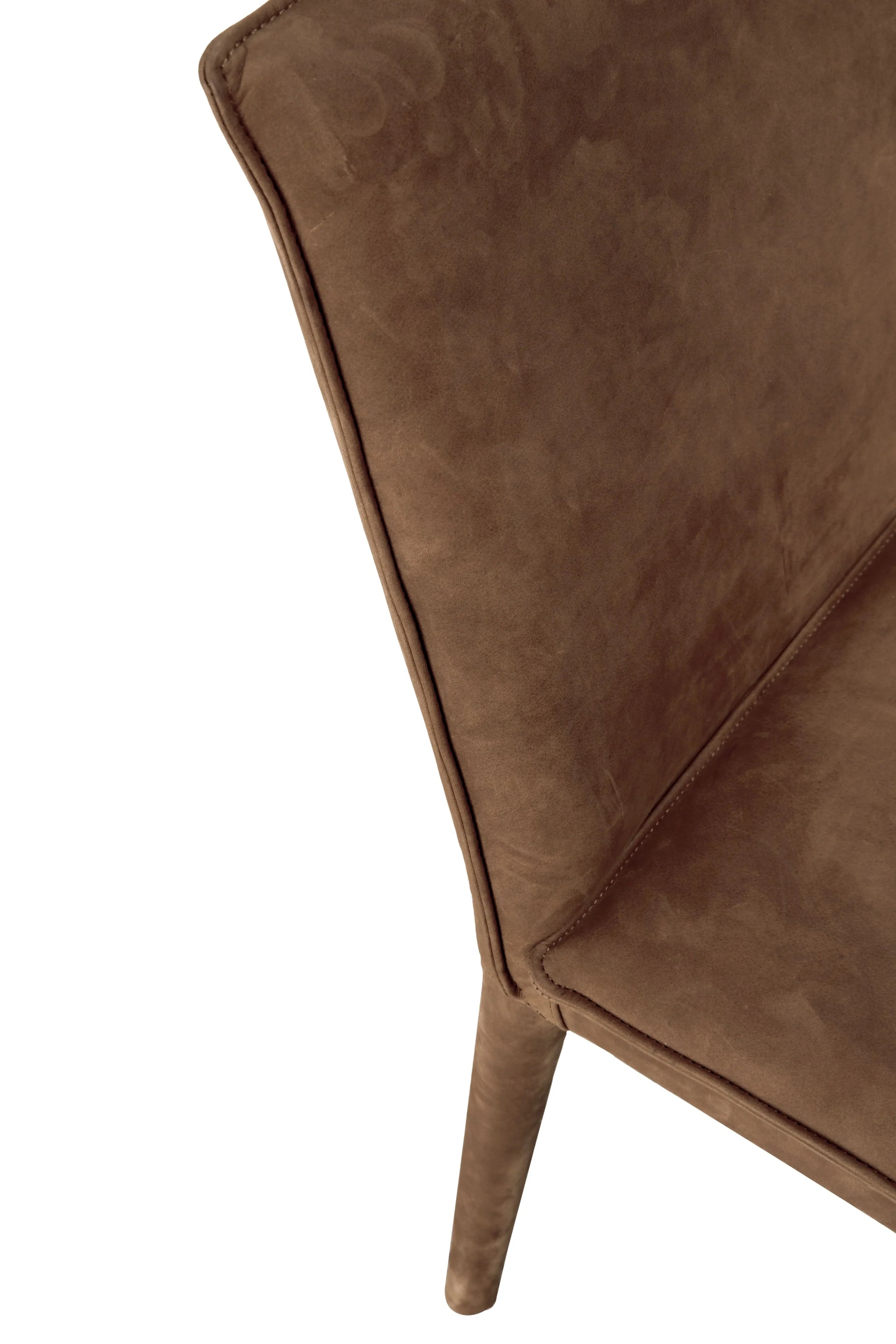 Noir Newton Dining Chair, Brown Leather