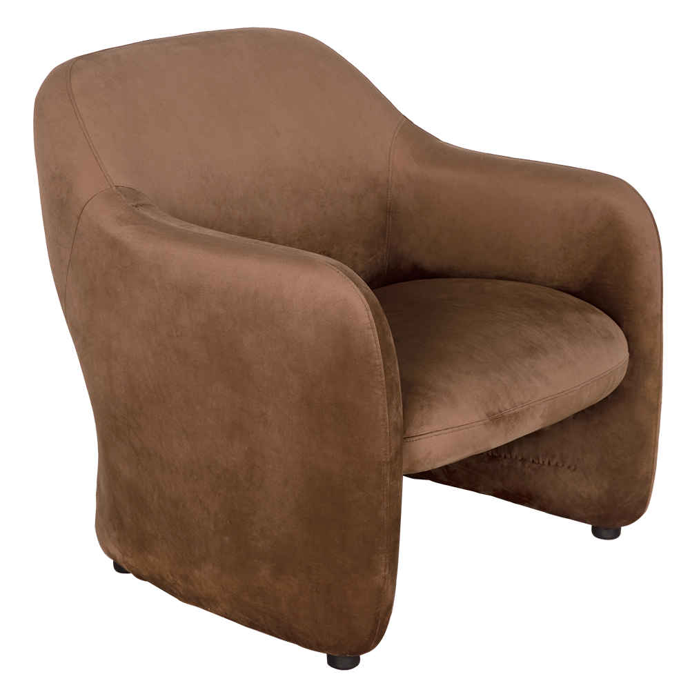Noir Marx Chair, Brown Velvet