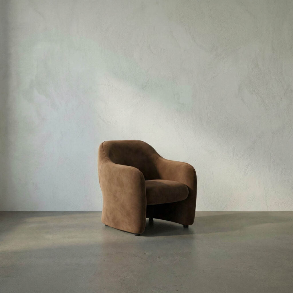Noir Marx Chair, Brown Velvet