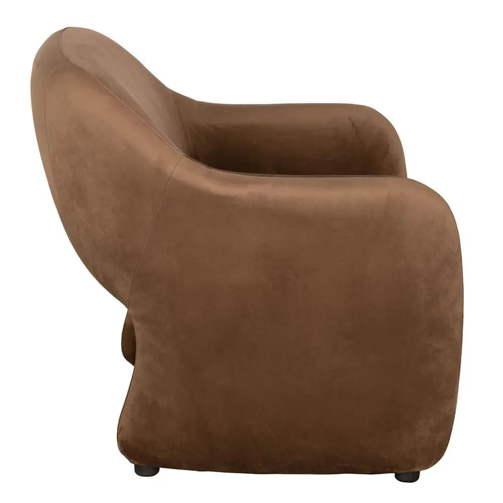 Noir Marx Chair, Brown Velvet