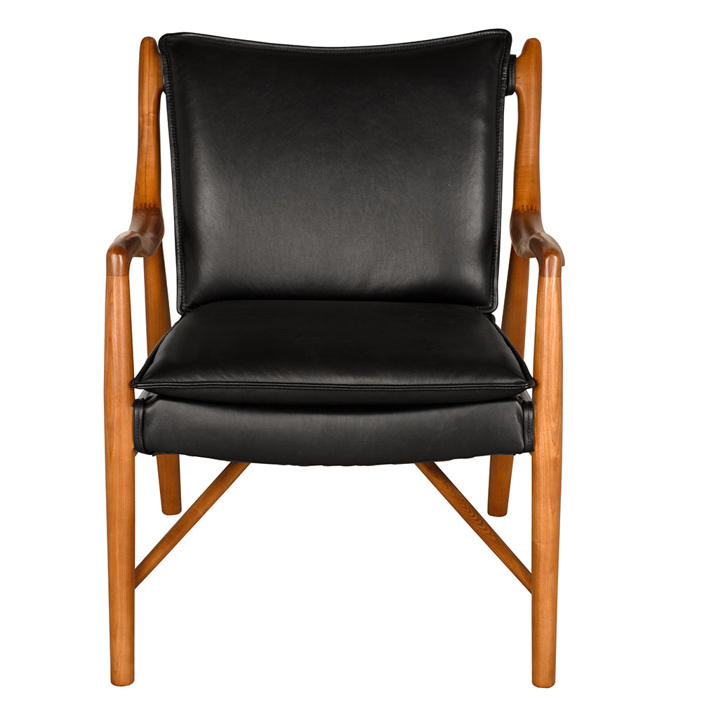Noir Weston Chair With Black Leather