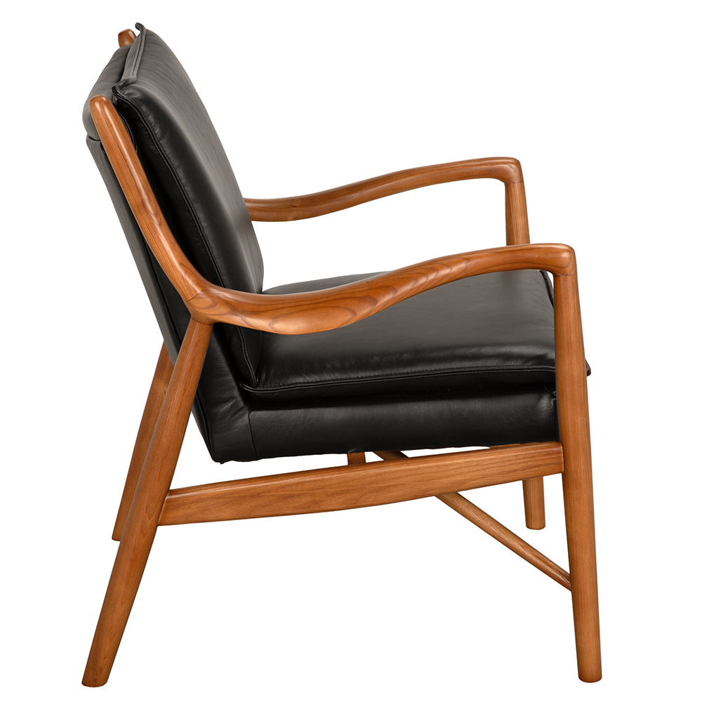 Noir Weston Chair With Black Leather