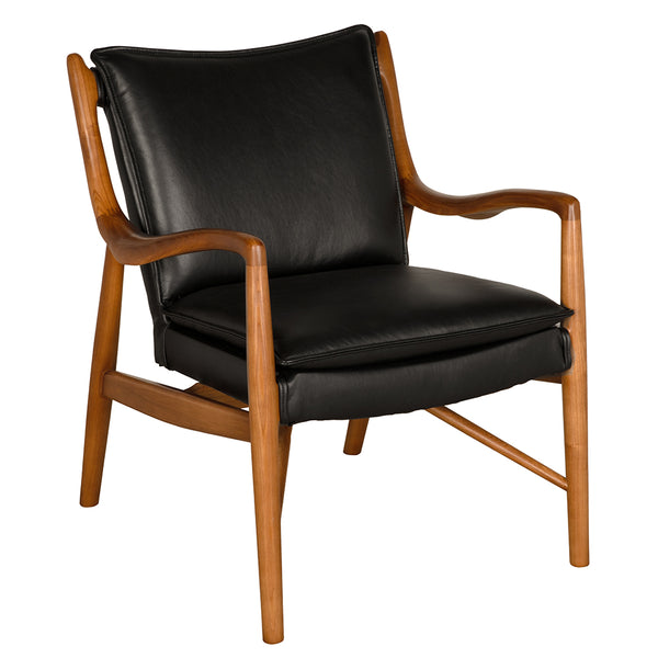 Noir Weston Chair With Black Leather