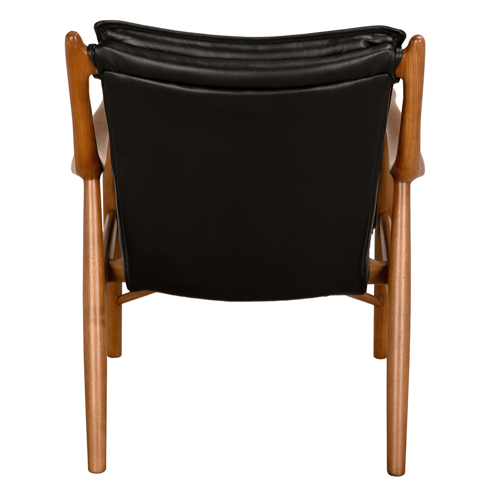 Noir Weston Chair With Black Leather