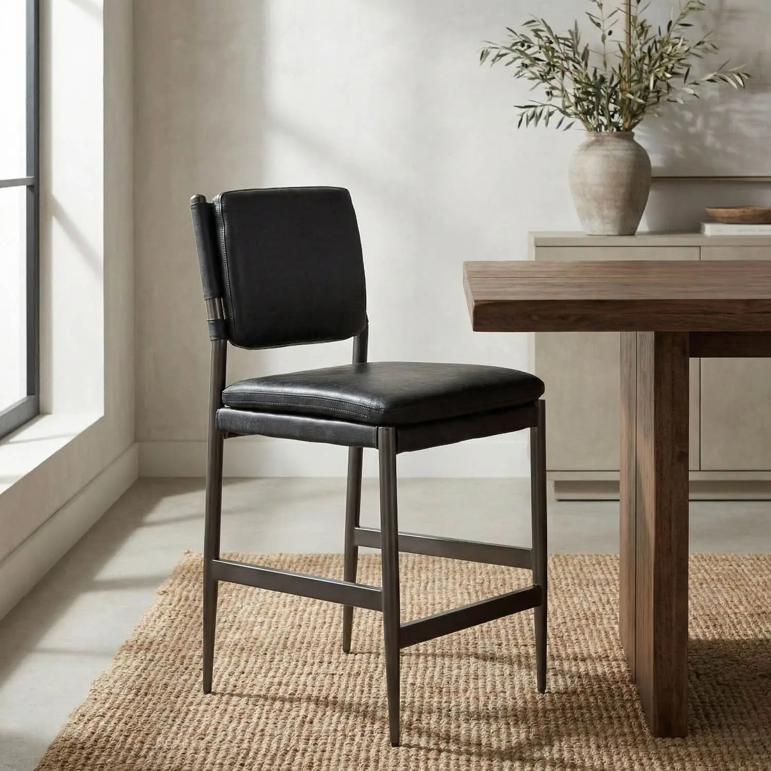 Noir Astor Counter Chair