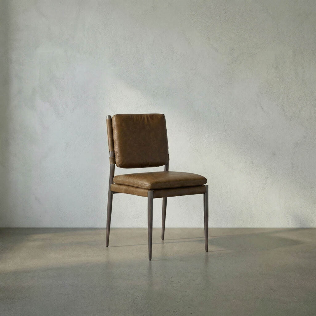 Noir Wooster Dining Chair, Brown