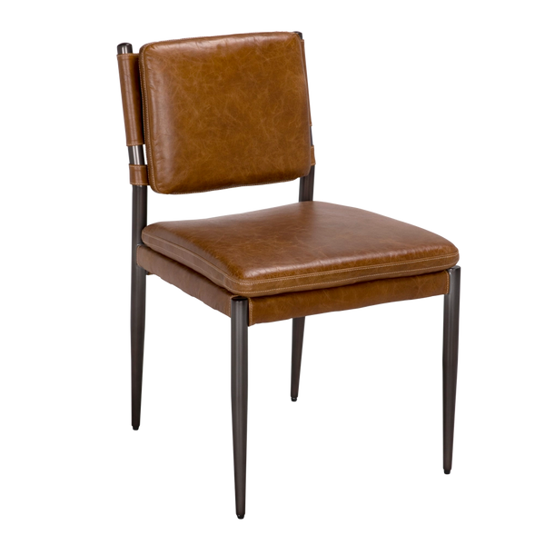 Noir Wooster Dining Chair, Brown