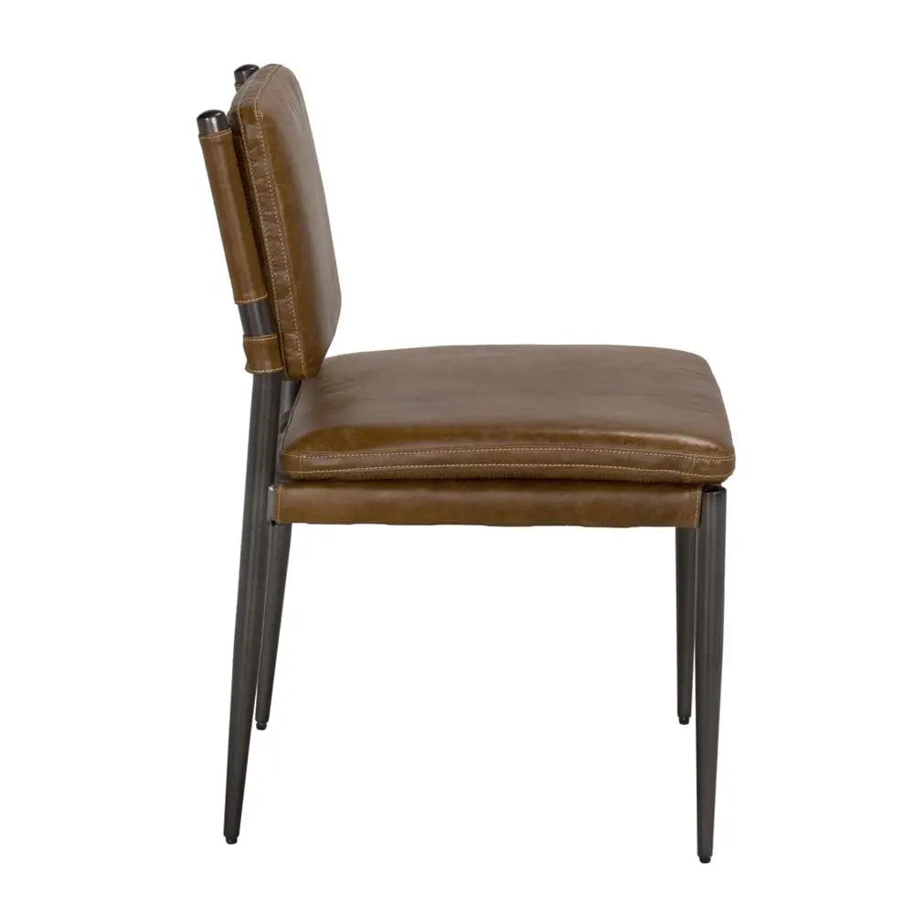 Noir Wooster Dining Chair, Brown