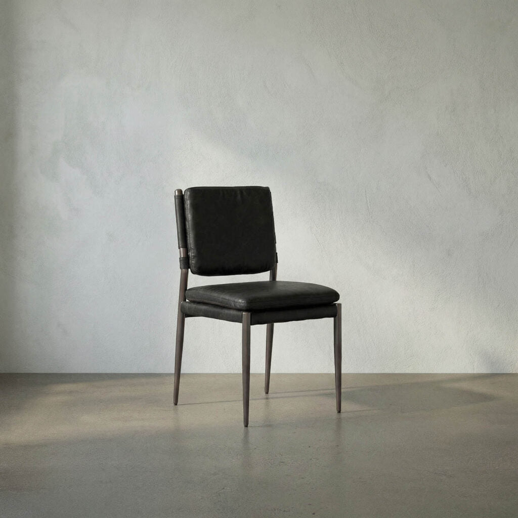 Noir Wooster Dining Chair, Black