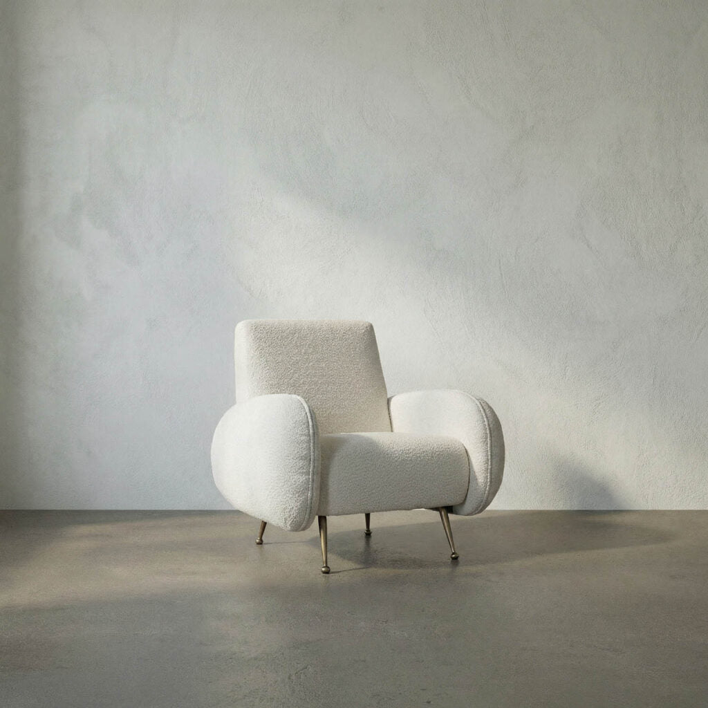 Noir Hera Chair, Boucle Fabric