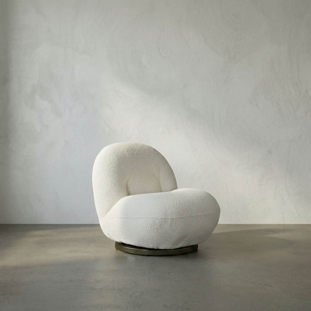 Noir Artemis Chair, Boucle Fabric