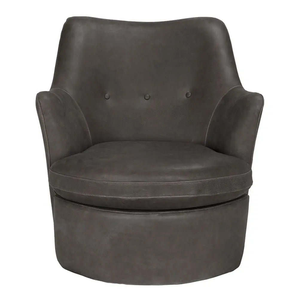 Noir Hotchkiss Swivel Arm Chair
