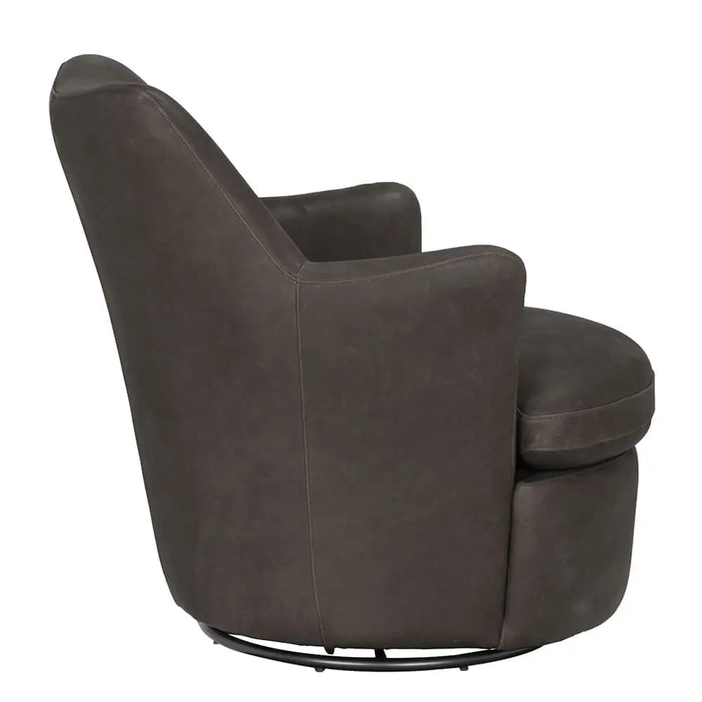 Noir Hotchkiss Swivel Arm Chair