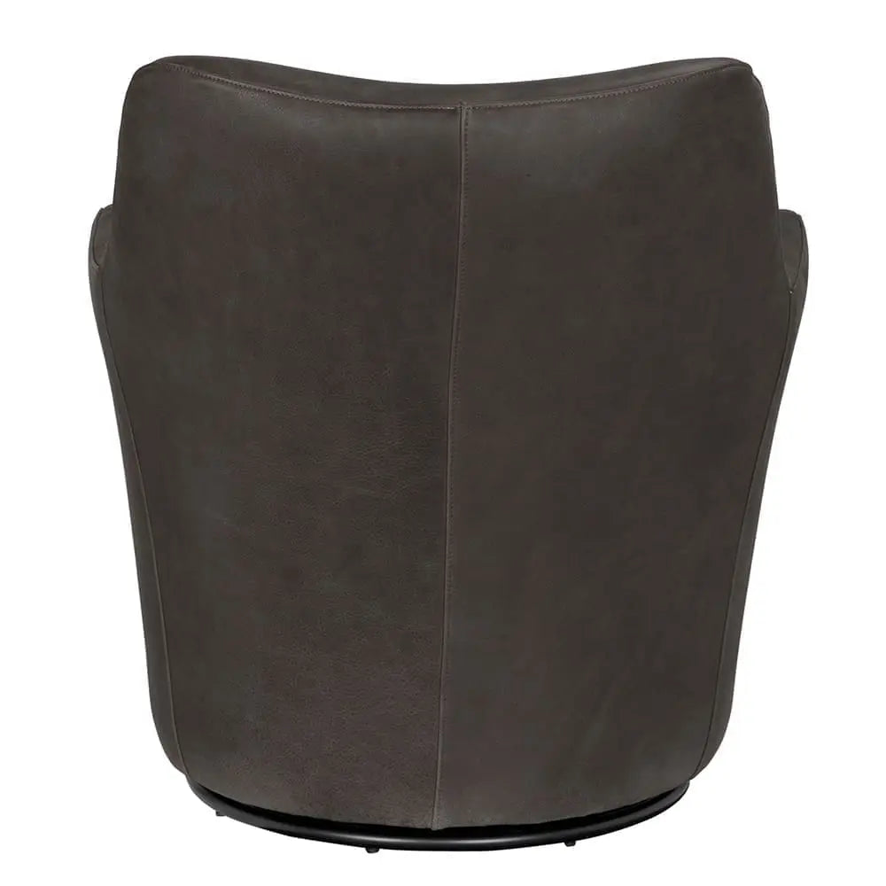 Noir Hotchkiss Swivel Arm Chair