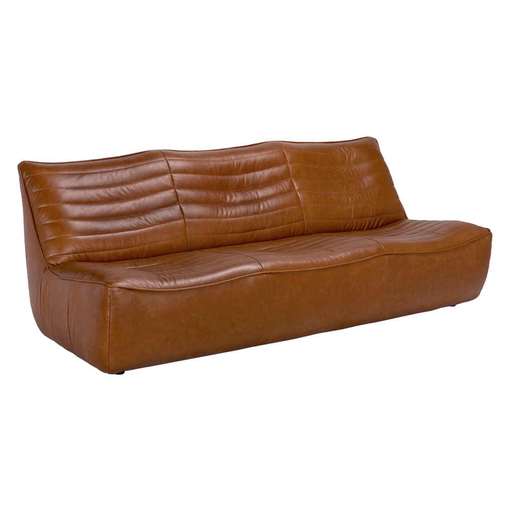 Noir Mcclain 3 Seater, Roche Tan Leather